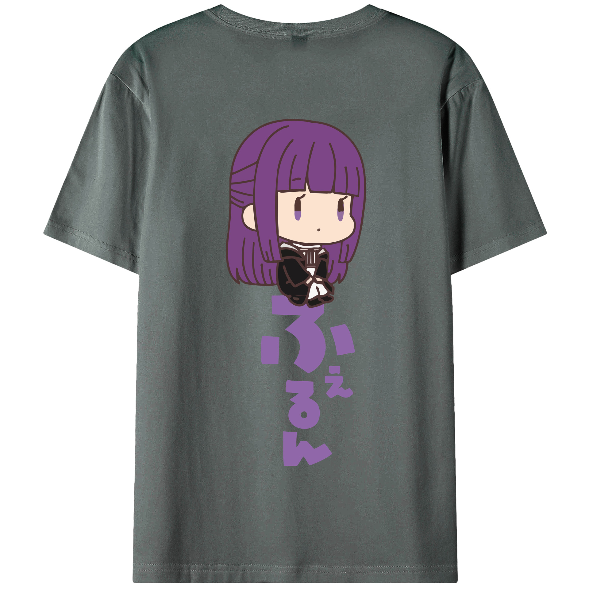 （画像用） 葬送のフリーレン Frieren 綿100％半袖Tシャツ（背面プリント）